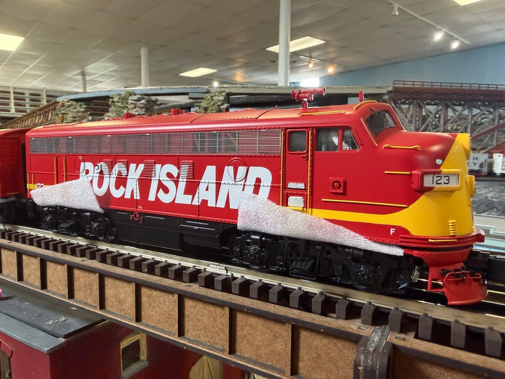MTH - Premier - F-7 A/B Diesel Engine Set "Rock Island" #123/#11 w/ PS3 Set #1 - Custom Run for MrMuffin'sTrains - MrMuffin'sTrains