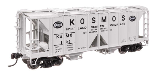 Walthers HO 910-49721 - Mainline - ACF 1958 Cu Ft Covered Hopper Car "Kosmos Cement" #KSMX 105