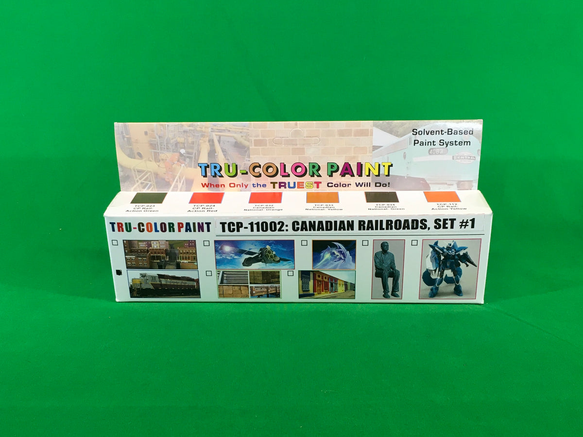 Tru-Color Paint - TCP-11002 - Canadian Railroads Set #1 (Solvent-Based Paint) - MrMuffin'sTrains