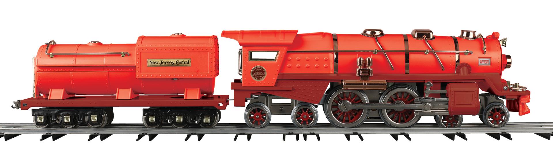 MTH 10-1351-1 - Tinplate 400E Steam Engine "New Jersey Central" w/ PS3 (Red Comet)
