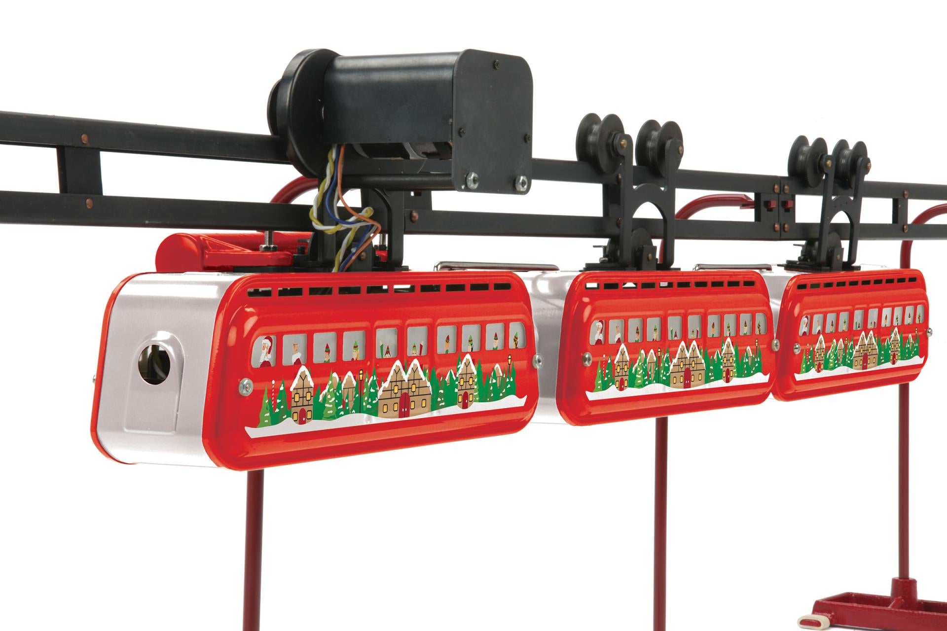MTH 10-3063-0 - Traditional Tinplate Detroit Monorail Traditional "Christmas" w/ LED lights (3-Car)