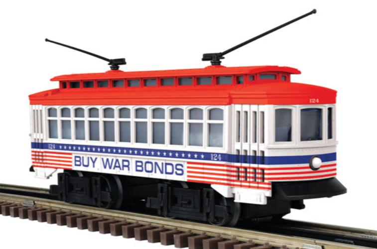 Atlas O 1001200 - Industrial Rail Trolley "U.S. Buy War Bonds" #124 (WWII)