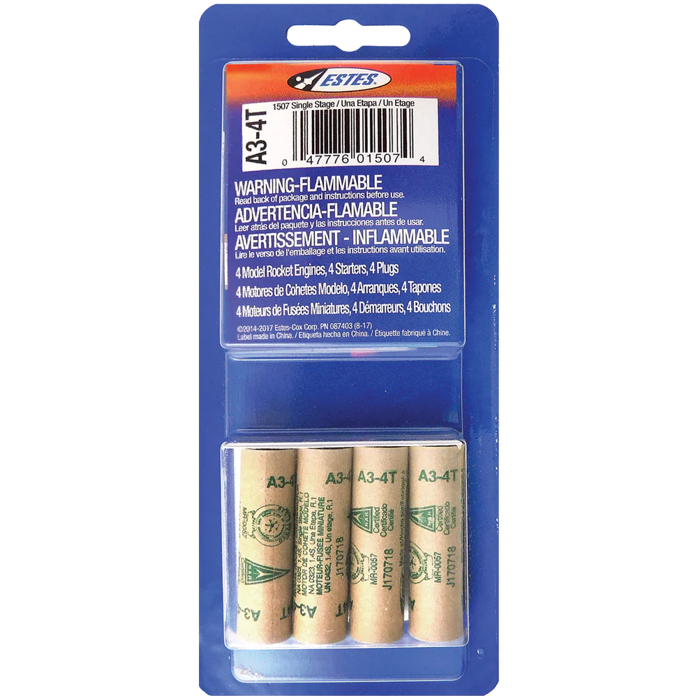 Estes 1507 - A3-4T Engines (4 Pack)