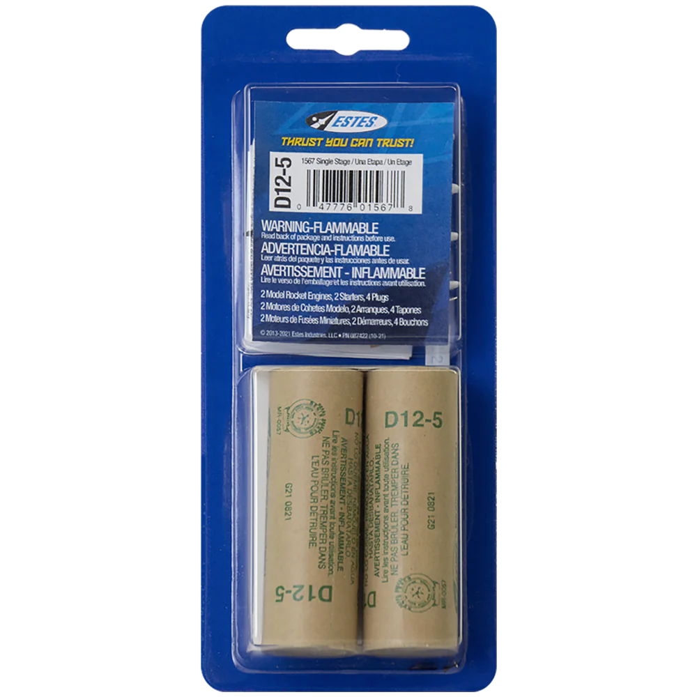 Estes 1567 - D12-5 Engines (2 Pack)