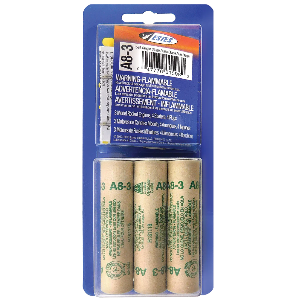Estes 1598 - A8-3 Engines (3 Pack)