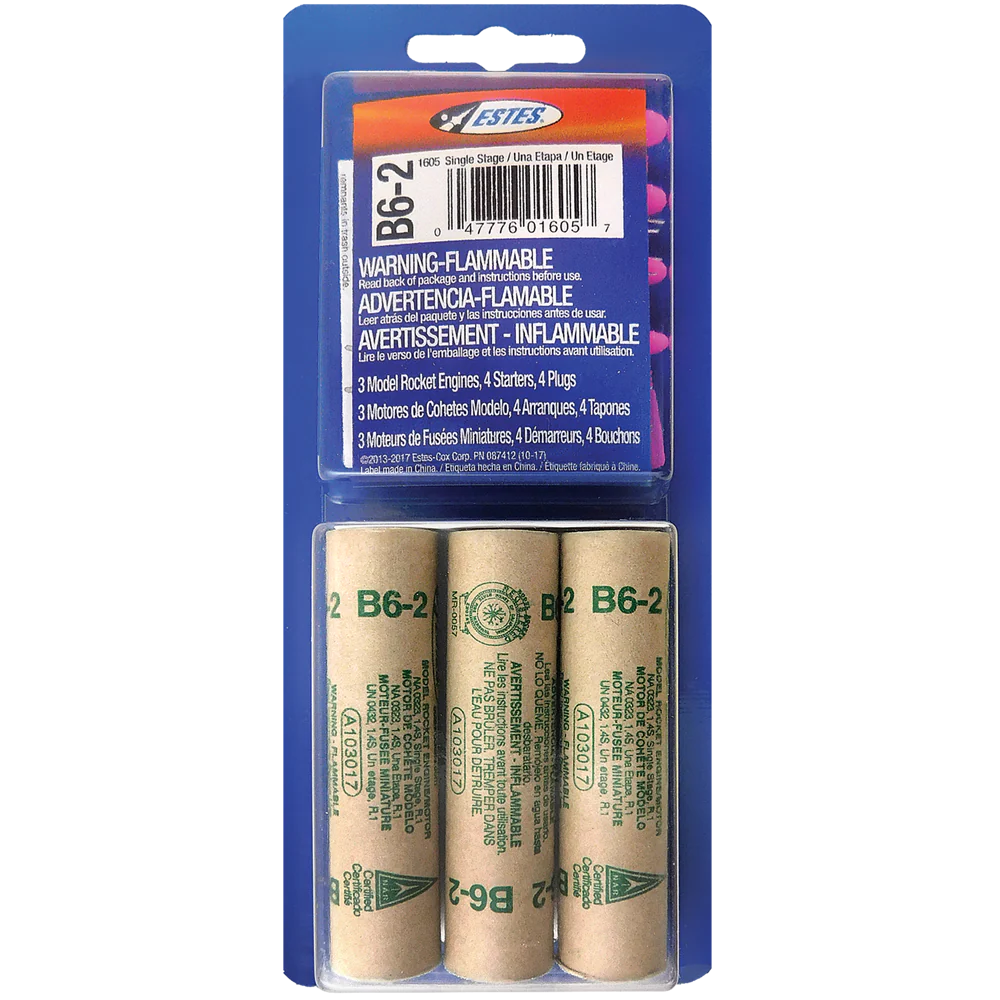 Estes 1605 - B6-2 Engines (3 Pack)