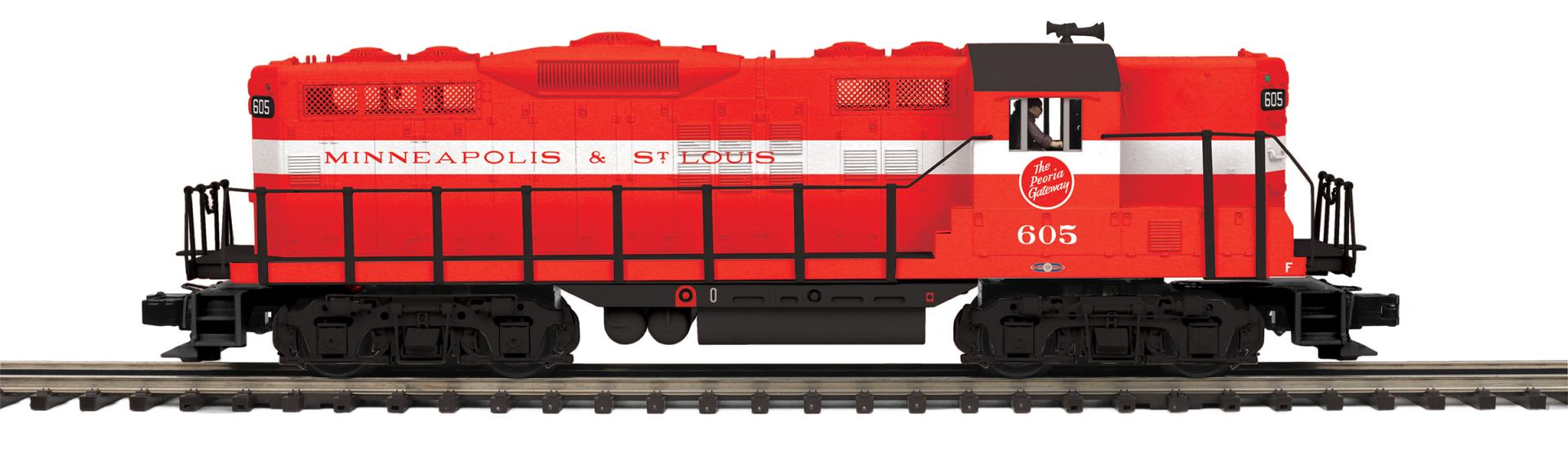 MTH 20-22030-1 - GP-9 Diesel Engine "Minneapolis & St Louis" #605 w/ PS3 - Custom Run for MrMuffin'sTrains