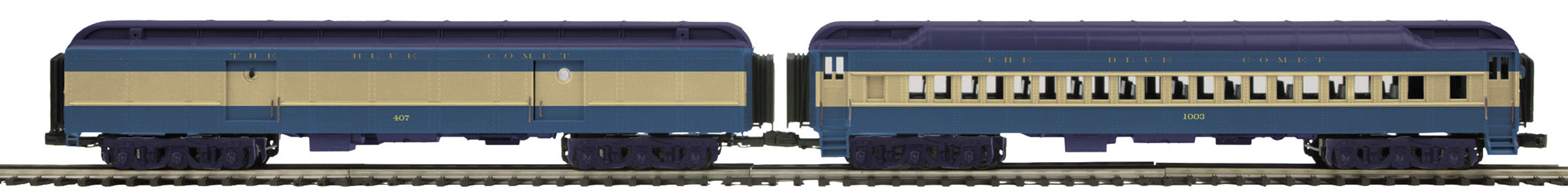 MTH 20-40085 - 70' Madison Baggage/Coach Passenger Car "Jersey Central" (2-Car)