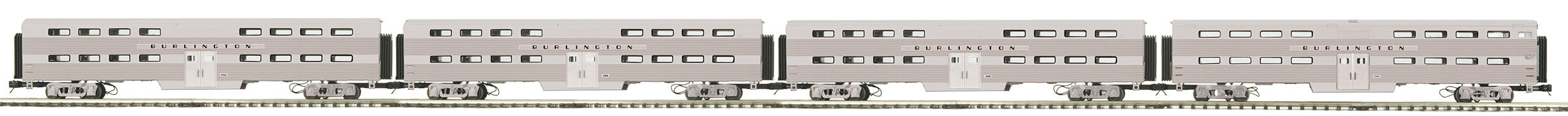 MTH - Premier - 70’ Bi-Level Gallery Car "Burlington” (6-Car) - Custom Run for MrMuffin'sTrains