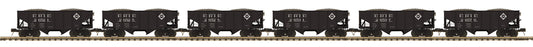 MTH 20-92409 - Premier - 2-Bay Fish Belly Hopper Car Set "Erie" (6-Car) Set 2