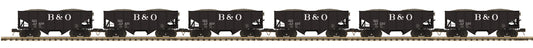 MTH 20-92411 - 2-Bay Fish Belly Hopper Car Set "Baltimore & Ohio" (6-Car) Set 2 - MrMuffin'sTrains