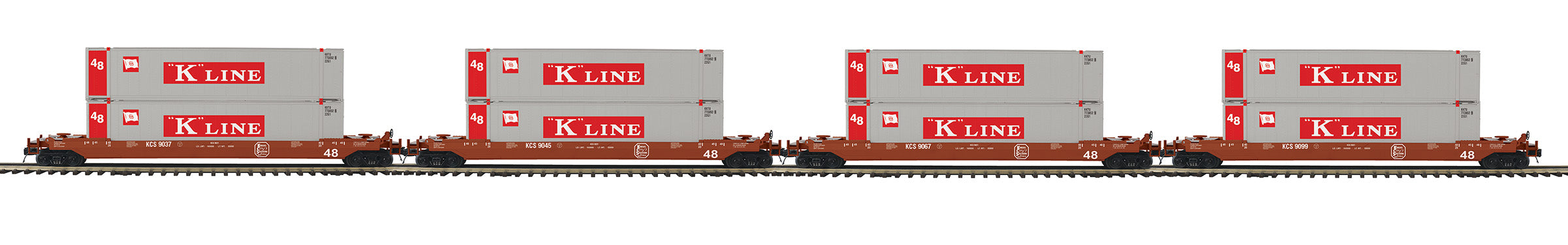 MTH 20-92434 - Husky Stack Car "Kansas City Southern" (4-Car)