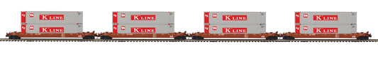 MTH 20-92434 - Premier - Husky Stack Car "Kansas City Southern" (4-Car)