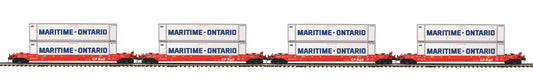 MTH 20-92435 - Premier - Husky Stack Car "CP Rail" (4-Car)