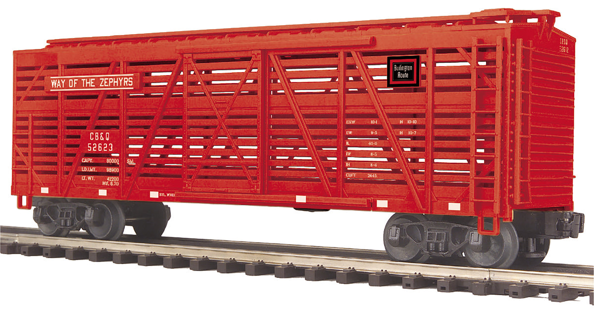 MTH 20-94741 - Steel Sided Stock Car "Burlington" #52623 - Custom Run for MrMuffin'sTrains - MrMuffin'sTrains