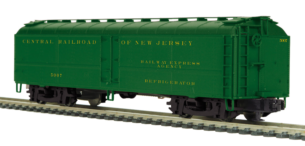 MTH 20-94751 - R50B Express Reefer Car "Jersey Central" (Green) - MrMuffin'sTrains