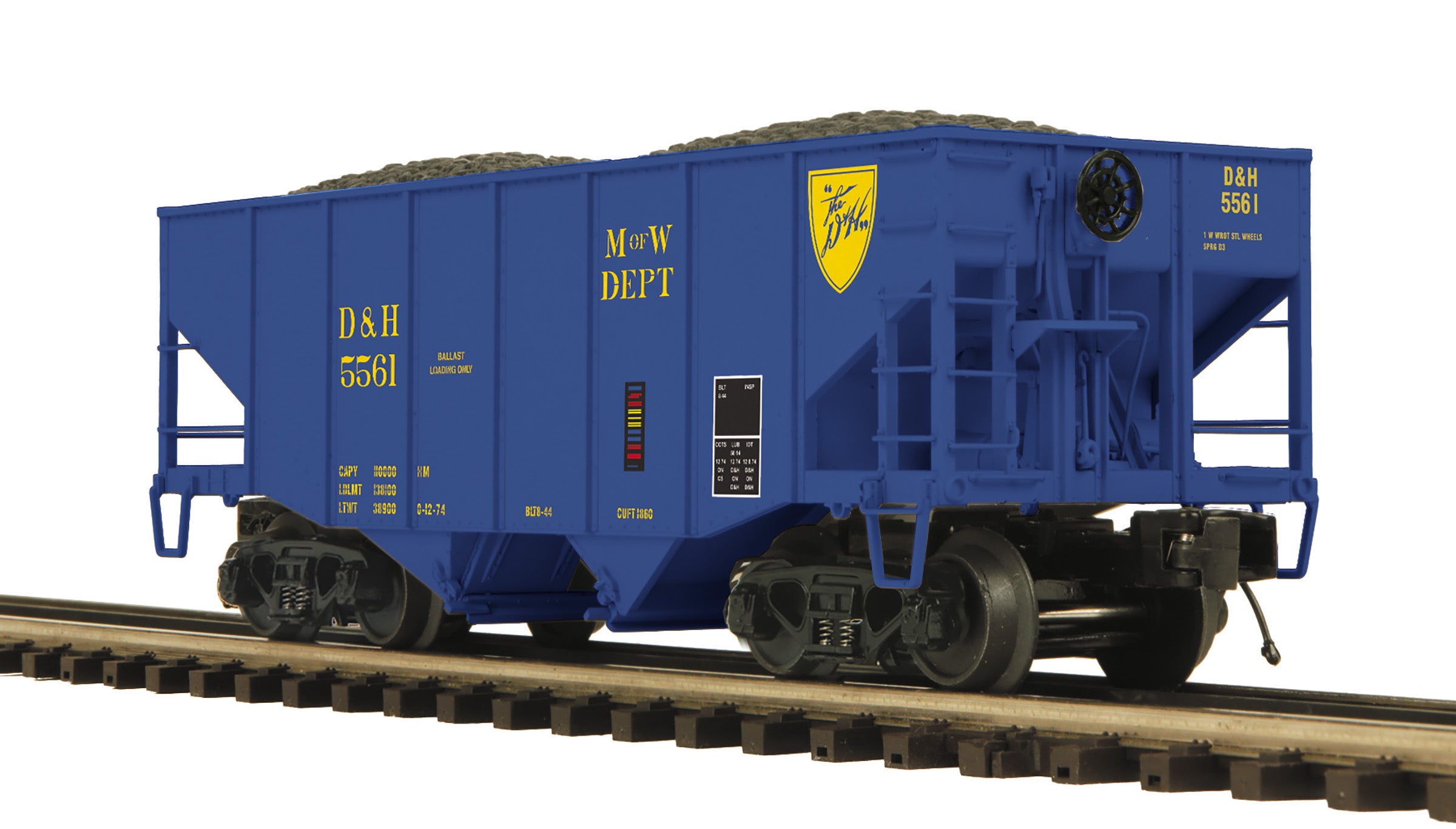 MTH 20-95708 - 2-Bay Fish Belly Hopper Car "Delaware & Hudson"