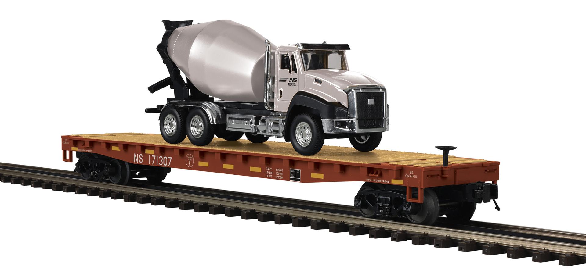 MTH 20-95839 - Flat Car "Norfolk Southern" #171307 w/ Cement Truck