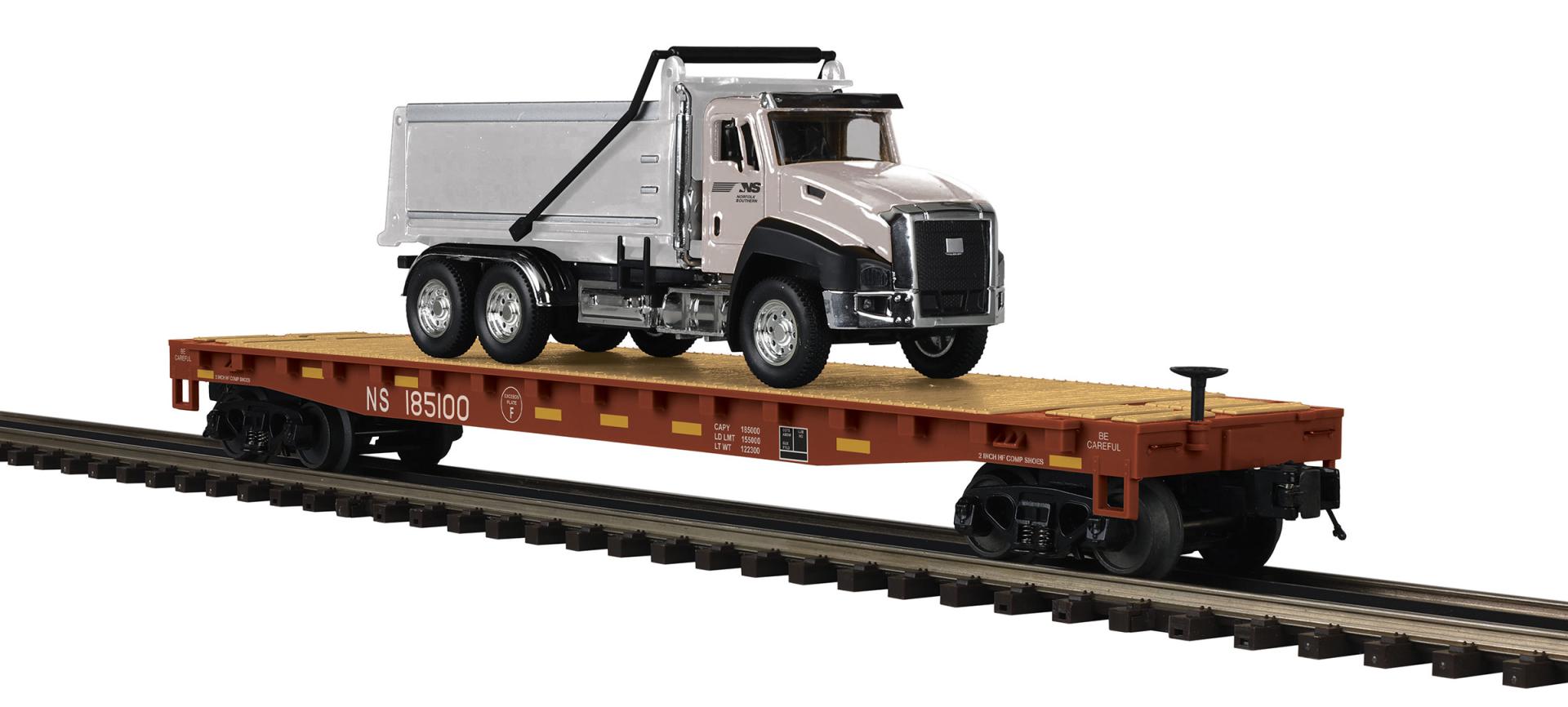 MTH 20-95840 - Flat Car "Norfolk Southern" #185100 w/ Dump Truck