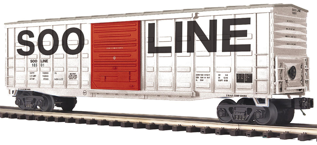 MTH 20-99494 - 50’ Waffle Box Car "SOO Line" #18518 - Custom Run for MrMuffin'sTrains - MrMuffin'sTrains