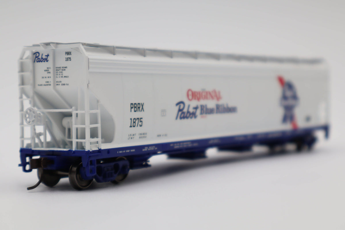 Atlas HO 20007680 - Master - 5748 Centerflow Covered Hopper Car "Pabst Blue Ribbon" #1875
