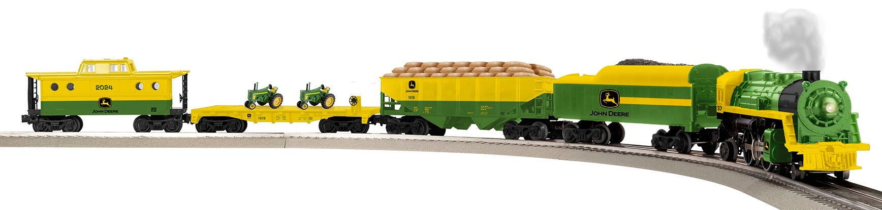 Lionel 2423070 - LionChief "John Deere" Steam Freight Set w/ Bluetooth 5.0