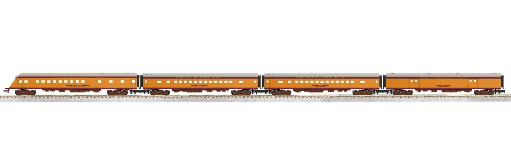 Lionel 2427370 - 18" Aluminum Passenger Car "Milwaukee Road" (4-Car) Hiawatha