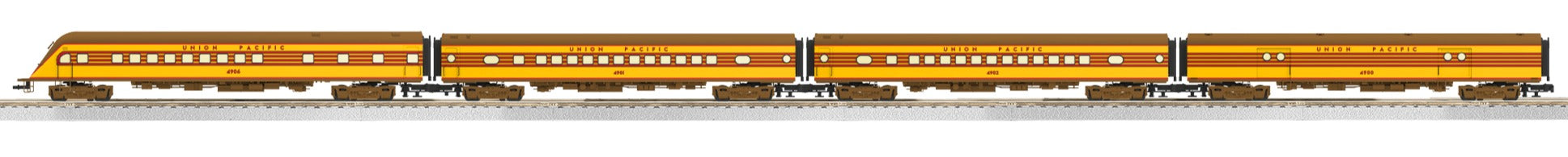 Lionel 2427520 - 18" Aluminum Passenger Car "Union Pacific" (4-Car)