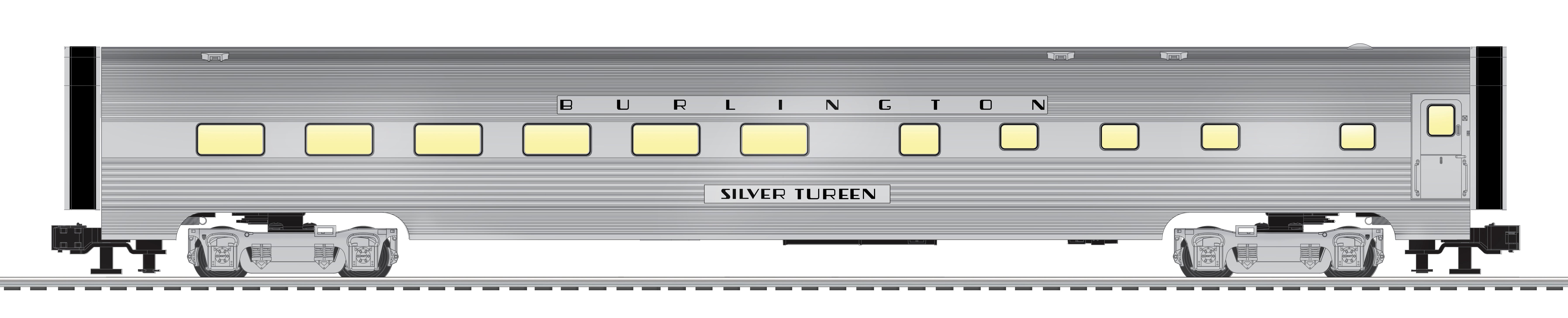 Lionel 2427700 - 21" StationSounds Diner "Chicago, Burlington & Quincy"