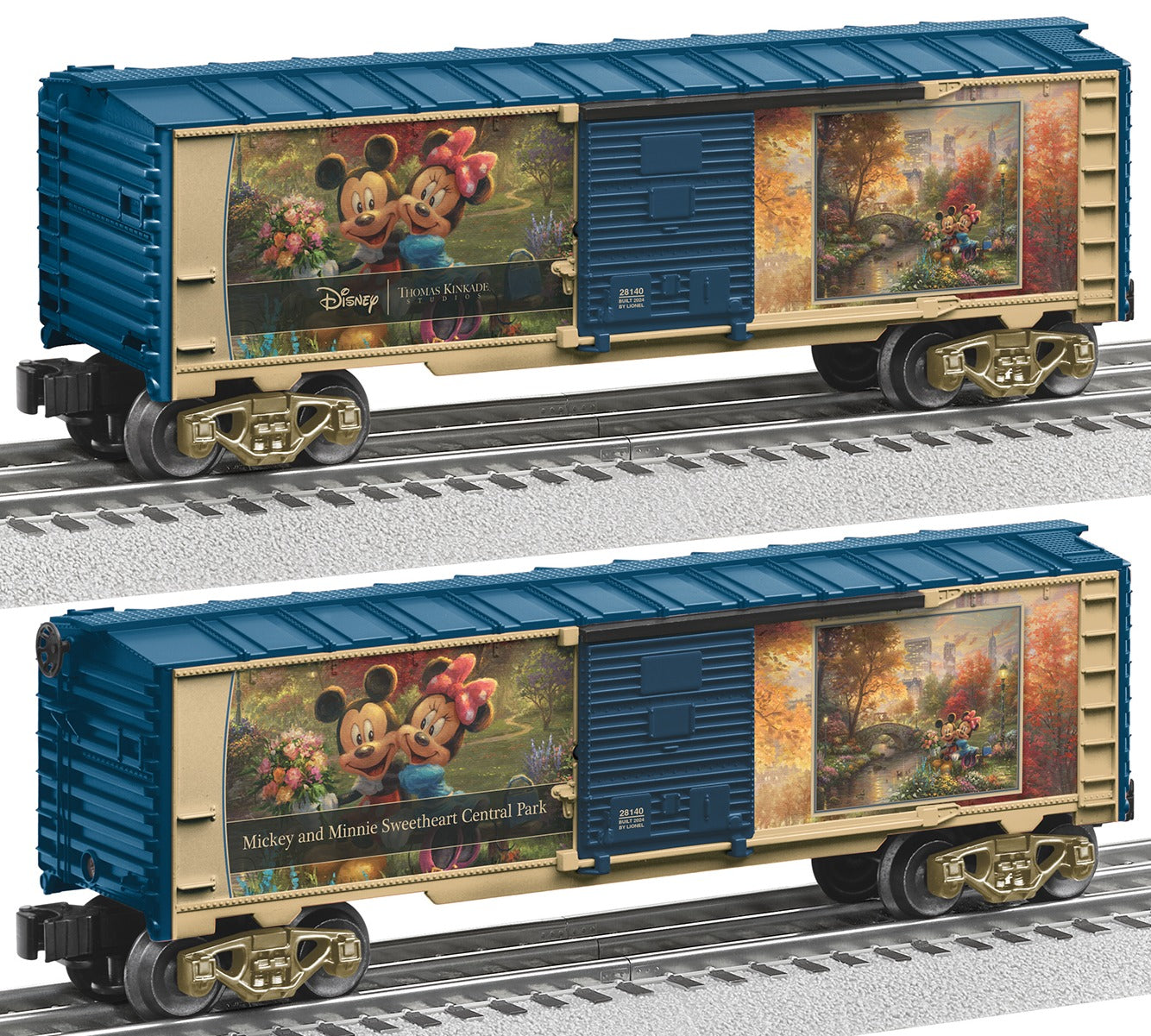 Lionel 2428140 - Thomas Kinkade / Disney - Mickey & Minnie Sweetheart Central Park Boxcar