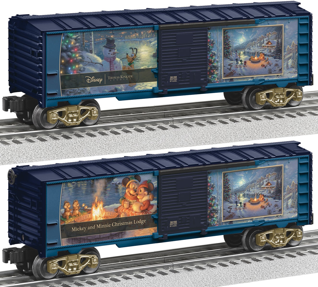 Lionel 2428160 - Thomas Kinkade / Disney - Mickey & Minnie Christmas Lodge Boxcar