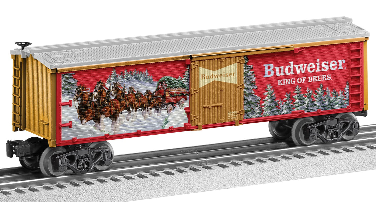 Lionel 2428400 - Anheuser-Busch - Budweiser Clydesdale Holiday Reefer Car