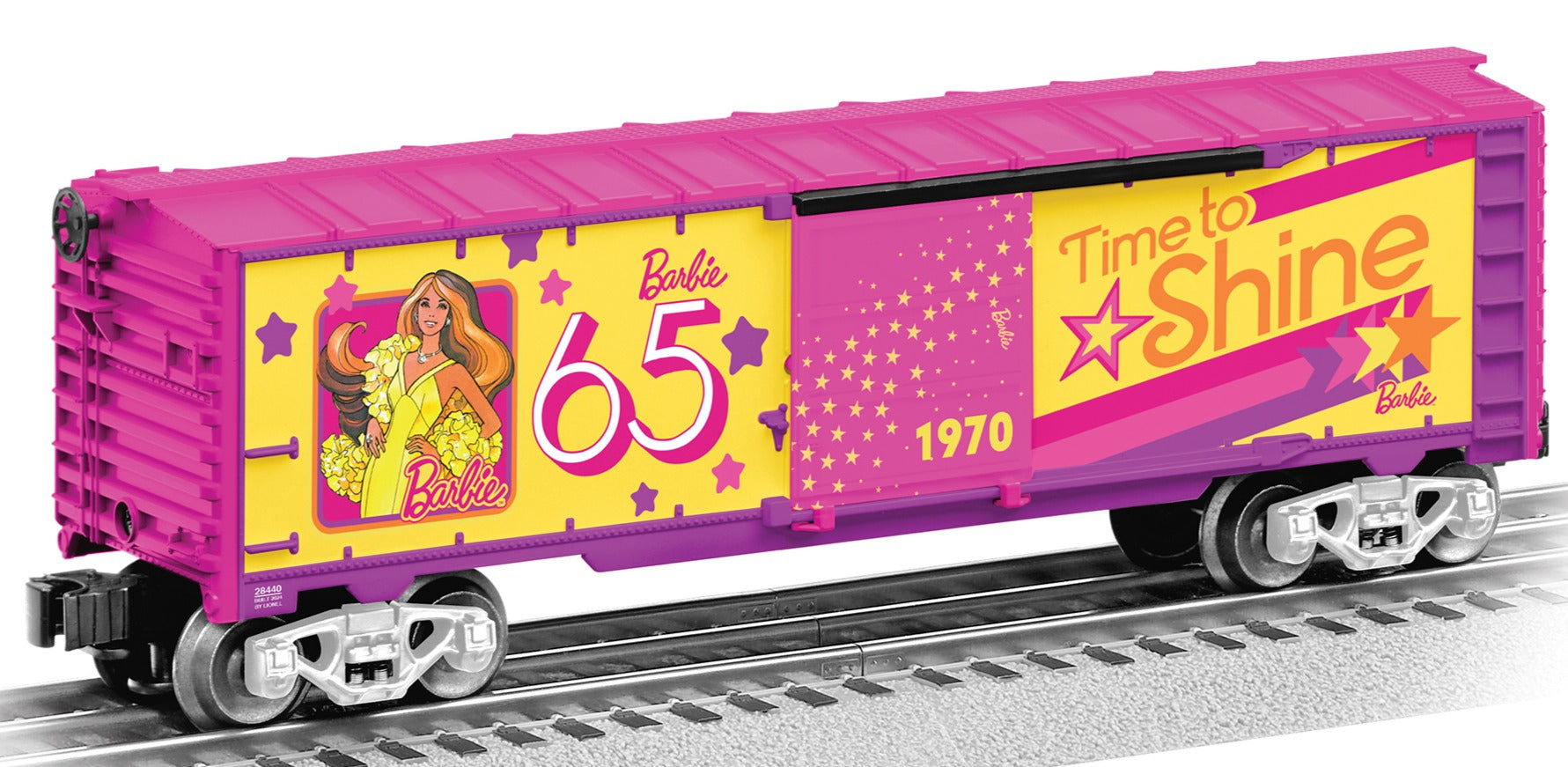 Lionel 2428440 - Barbie -  65th Anniversary 1970s Boxcar "Time to Shine"