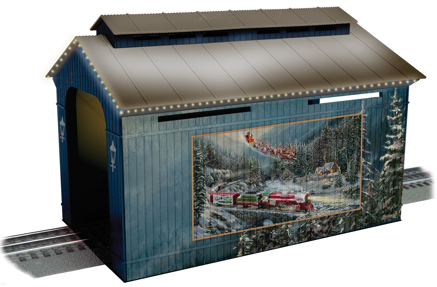 Lionel 2429160 - Thomas Kinkade - Covered Bridge "Christmas Light Express"