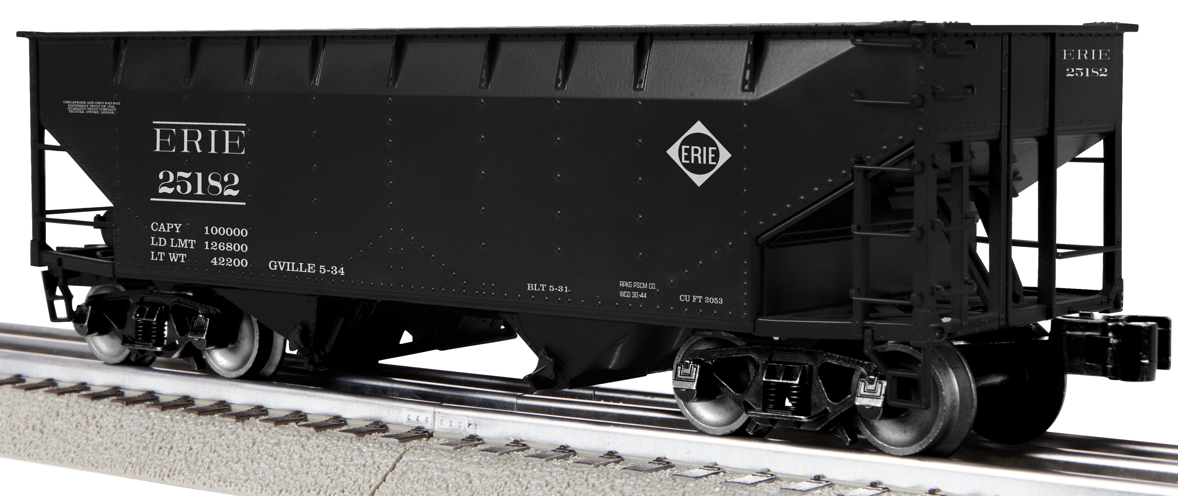 Lionel 2442315 - 2-Bay AAR Hopper Car "Erie" (3-Car) Set #2