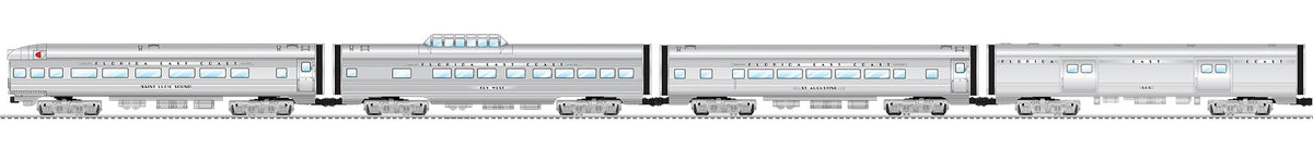 Lionel 2527700 - 15" Aluminum Passenger Car Set "Florida East Coast" (4-Car)
