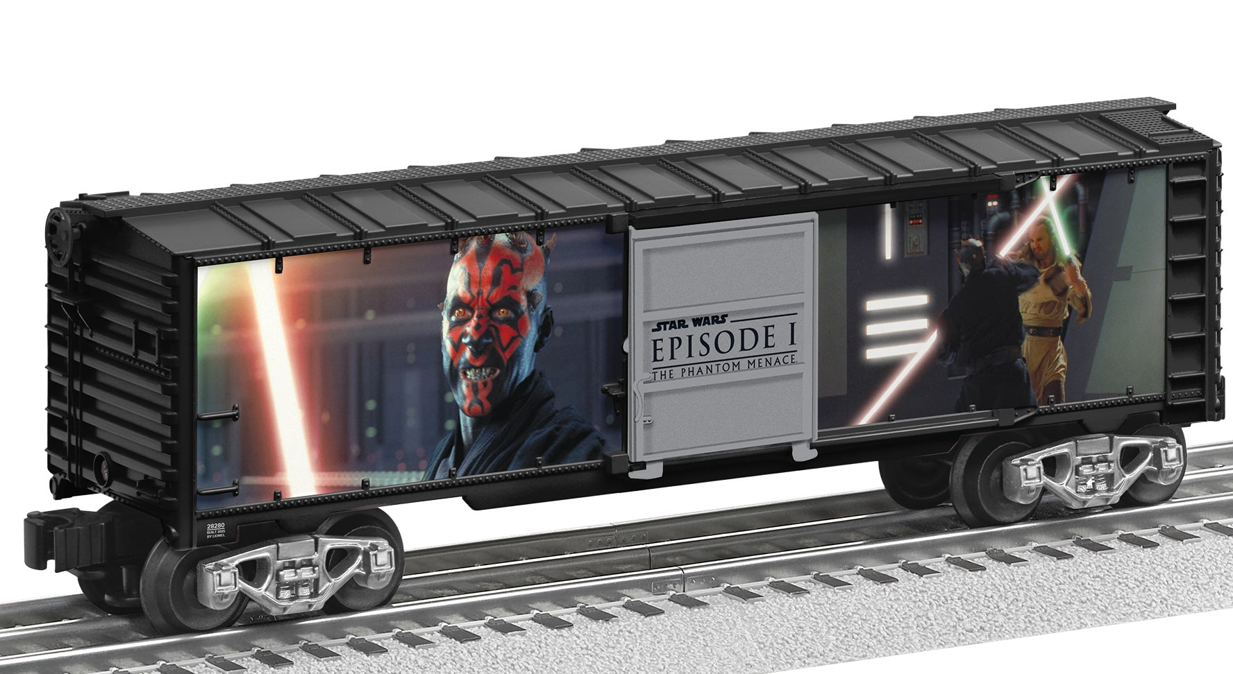 Lionel 2528280 - Star Wars - Lightsaber Series Illuminated Boxcar "Darth Maul v. Qui-Gon Jin"