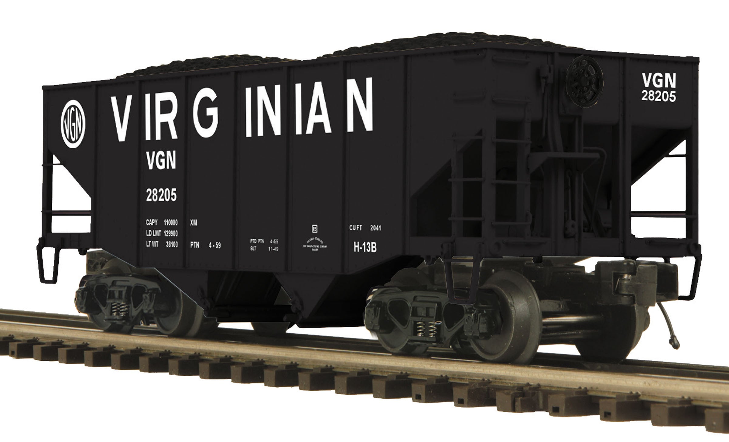 MTH 20-92419 - 2-Bay Fish Belly Hopper Car Set "Virginian" (6-Car) Set 2 - Custom Run for MrMuffin'sTrains