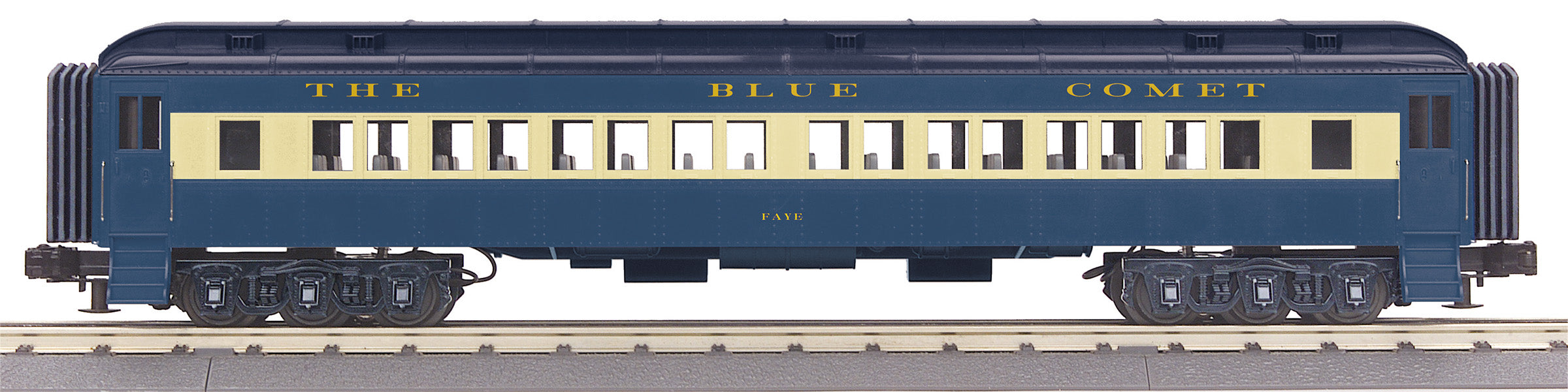 MTH 30-69365 - 60' Madison Coach Car "Jersey Central" #Faye (Blue Comet)