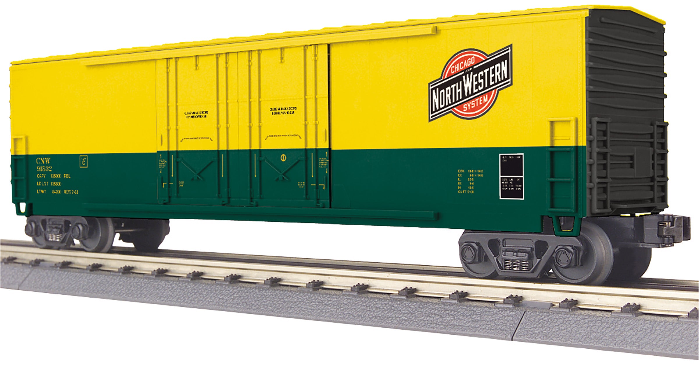MTH 30-71175 - 50' Double Door Plugged Box Car "Chicago & North Western" #91532