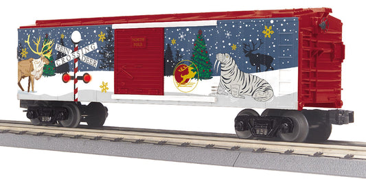 MTH 30-71238 - RailKing - Box Car "North Pole" #2025 w/ Blinking LEDs