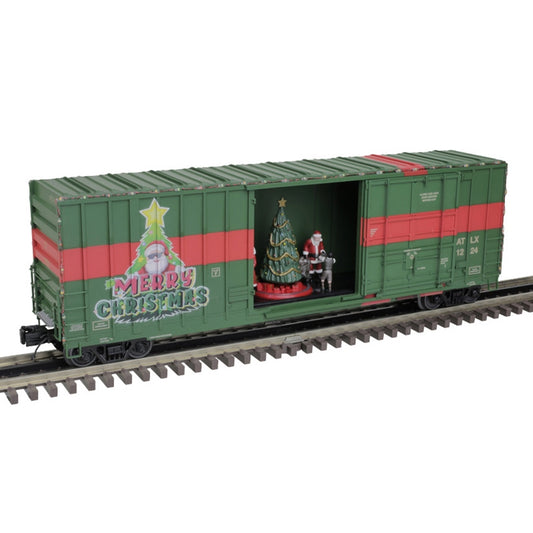 Atlas O 3001439-1 - Premier - 50' Gunderson Lighted Boxcar "Santa Gift Box" #1224 (Christmas Special)