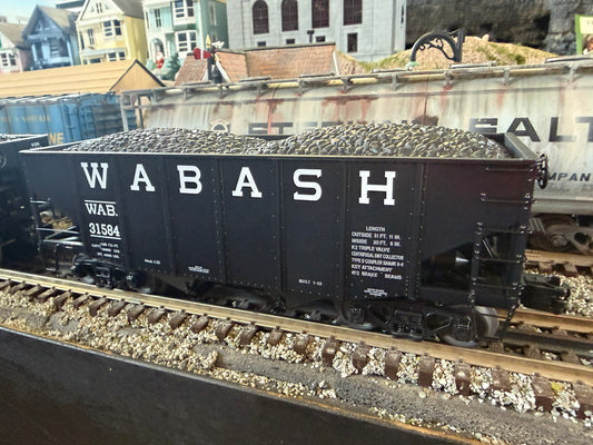 MTH 20-92421 - Premier - 2-Bay Fish Belly Hopper Car Set "Wabash" (6-Car) Set 2 - Custom Run for MrMuffin'sTrains - MrMuffin'sTrains