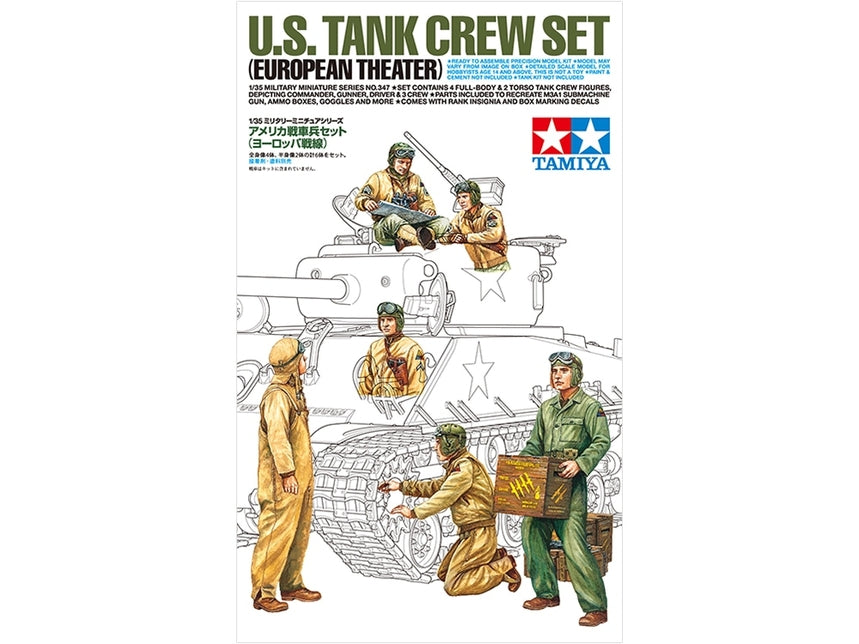Tamiya 35347 - U.S. Tank Crew Set - European Theater - 1/35 Scale Model Kit