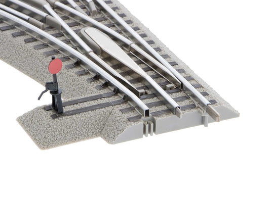 Lionel 6-12017 - FasTrack - O-36 Manual Switch Track (Left) - MrMuffin'sTrains