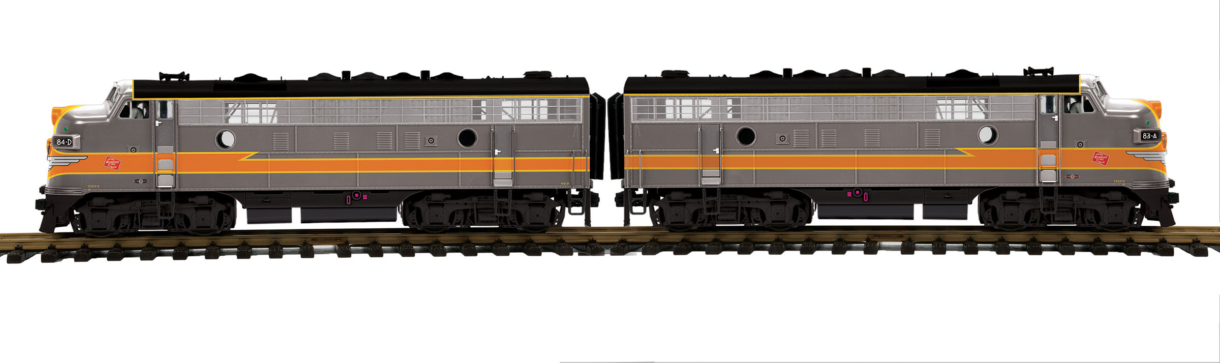 MTH G 70-2174-1 - F-3 AA Diesel Set "Milwaukee Road" w/ PS3