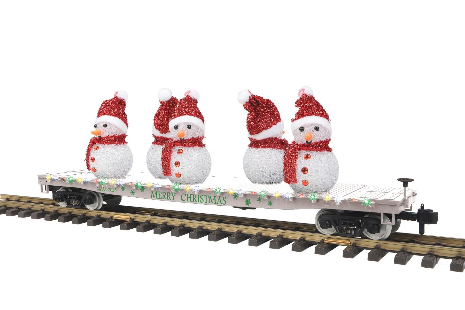 MTH 70-76079 - Flat Car "Christmas" #2025 w/ Lighted Snowmen
