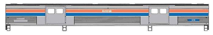 Walthers HO 920-13074 - Proto - 73' Budd Baggage Car "Amtrak" (Phase II) #1221