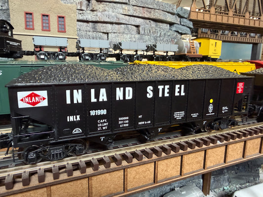 Ready Made Trains RMT-66299-183 - 70 Ton 3-Bay Coal Hopper Car "Inland Steel Co" w/ Load