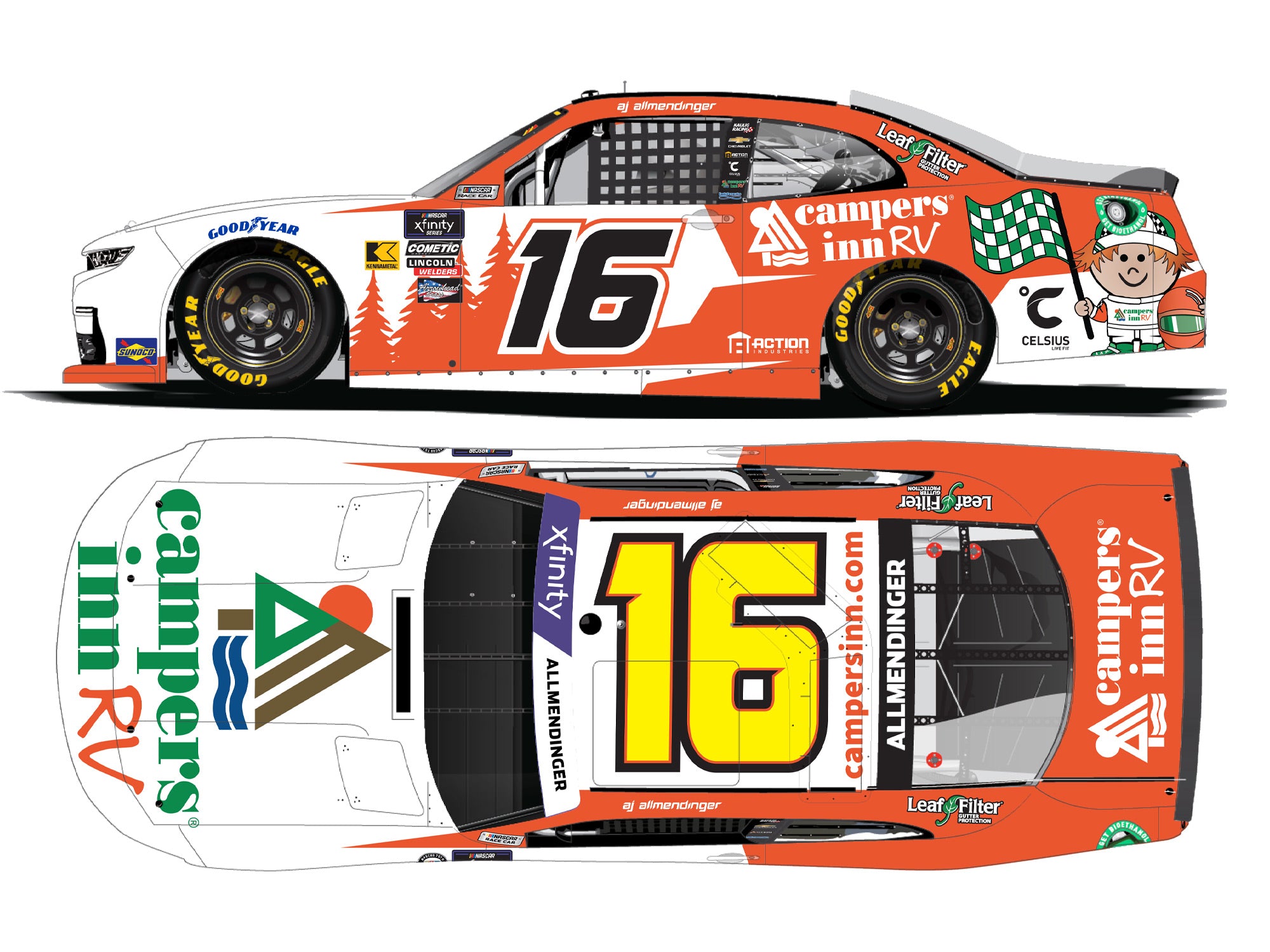 Lionel Racing - NASCAR Xfinity Series 2024 - AJ Allmendinger - #16 Campers Inn RV